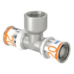 Té de transition à sertir, laiton, 20/2.25 x 1/2" x 20/2.25 F, eau potable, Uponor S-Press PLUS