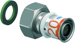 Persaansluitkoppeling, messing, 20/2.25mm x 3/4" FF, (drink)water, Uponor S-Press PLUS