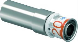 Persovergangsstuk, messing, 20/2.25mm x 22mm koperen buis, Uponor S-Press PLUS