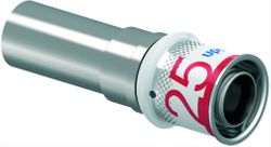 Persovergangsstuk, messing, 25/2.5mm x 22mm koperen buis, Uponor S-Press PLUS