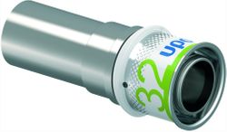 Persovergangsstuk, messing, 32/3mm x 28mm koperen buis, Uponor S-Press PLUS