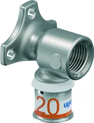 Culasse murale à sertir, Uponor S-Press PLUS, laiton, 1/2" x 20/2, équerre