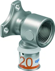 Culasse murale à sertir, Uponor S-Press PLUS, laiton, 3/4" x 20/2.25, équerre