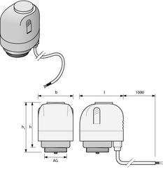 Uponor Actuator 24V servomoteur Vario Plus DDC 100 kOhm MT 30x1,5