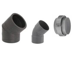 PVC bocht 45gr - 80/125 vaillant