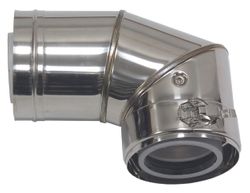 Concentrische rookgasbocht, Vaillant, inox/kunststof, 80/125mm