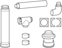 Rookgasmuurdoorvoer, Vaillant, concentrisch, 80/125mm