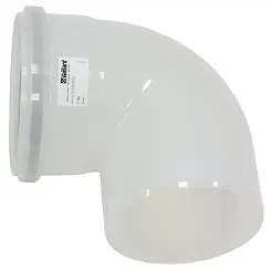 Enkelwandige rookgasbocht, Vaillant, 87°, Ø160mm, kunststof, met lipring