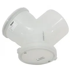 Enkelwandige rookgashulpstuk, Vaillant, 87°, Ø160mm, kunststof, met lipring