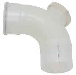 Enkelwandige rookgashulpstuk, Vaillant, 87°, Ø200mm, kunststof, met lipring