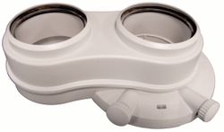 Rookgasketeladapter, Vaillant ecoTEC, kunststof, concentrisch / parallel, 80/125mm - 80/80mm