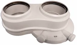 Rookgasketeladapter, Vaillant ecoTEC, kunststof, concentrisch / parallel, 80/125mm - 80/80mm