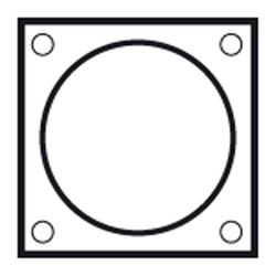 rosace pour conduit de fumées / d’amenée d’air Vaillant circulaire Ø80mm aluminium