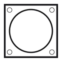 afdekrozet rookgas/luchttoevoerbuis Vaillant rond Ø80mm aluminium