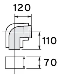 Concentrische rookgasbocht, Vaillant ecoTEC, aluminium/kunststof, 80/125mm