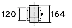 Rookgasketeladapter, Vaillant ECOmax, aluminium, concentrisch / parallel, 80/125mm - 80/125mm