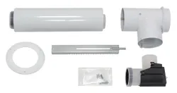 set concentrisch 80/125 met uitgang 80mm om een schouw te tuberen