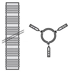 enkelwandig flexibele rookgasbuis Vaillant 80 L15mm