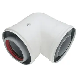 Concentrische rookgasbocht, Vaillant ECOmax, aluminium, 80/125mm
