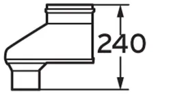 Rookgasketeladapter, Vaillant ecoTEC, aluminium, parallel / concentrisch, 80/125mm - 80/80mm