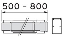 Concentrische rookgashulpstuk, Vaillant turboMAX, aluminium, 60/100mm
