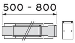 Concentrische rookgashulpstuk, Vaillant turboMAX, aluminium, 60/100mm