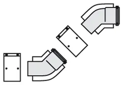 Concentrische rookgasbocht, Vaillant ecoTEC, aluminium/kunststof, 60/100mm