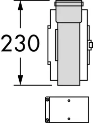 concentrische rookgashulpstuk Vaillant kunststof aluminium