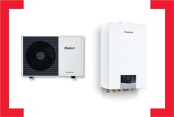 Pompe à chaleur air/eau monobloc, Vaillant aroTHERM Plus VWL 75/6 A S2, adapté au fonctionnement hybride, installation intérieure et extérieure, 7kW,