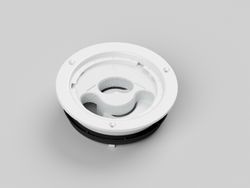 Bouche de pulsion et extraction, Vasco EasyFlow Smiley 2.0, Ø125mm, circulaire, blanc