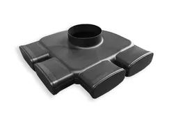 Verdeelbox ventilatie, Vasco EasyFlow, Ø125mm, kunststof, 4x 126x60mm