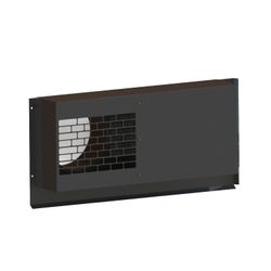 buitenluchtrooster Vasco rechthoekig Ø125mm aluminium zwart