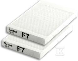 Fijnstoffilter F7, Vasco, D_T_X350/425/500 (E), 186x481x20mm