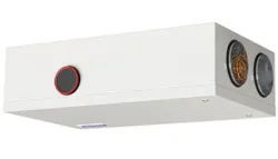 WTW-unit, Ventilair Domekt, R 400 F HE L, 421m3/h, D=200mm, 2 linkse en 2 rechtse aansluitingen