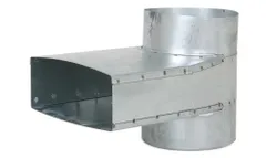 Verloopstuk vierkant op rond, Vent-Axia Flat Duct System Galva TRB2, Ø160mm, kunststof, 220x80mm