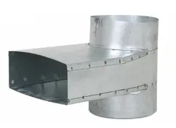 Verloopstuk vierkant op rond, Vent-Axia Flat Duct System Galva TRB2, Ø200mm, kunststof, 220x80mm