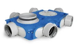 Verdeelbox ventilatie, Vent-Axia Uniflexplus+, Ø160mm, kunststof, 6x90mm