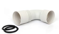 KB90-90 Kunststof bocht 90gr tbv flexi slang 90mm vent-axia