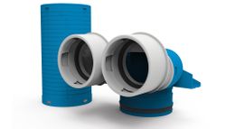 Ventielcollector, Vent-Axia Uniflexplus+ 90, 2 x Ø90mm rond