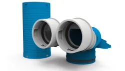 Ventielcollector, Vent-Axia Uniflexplus+ 90, 2 x Ø90mm rond