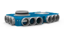 Verdeelbox ventilatie, Vent-Axia Uniflexplus+, Ø160mm, kunststof, 18x69mm