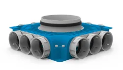 Verdeelbox ventilatie, Vent-Axia Uniflexplus+, Ø180mm, kunststof, 12x69mm
