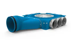 Verdeelbox ventilatie, Vent-Axia Uniflexplus+, Ø125mm, kunststof, 9x69mm