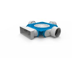 Verdeelbox ventilatie, Vent-Axia Uniflexplus+ 90, Ø220mm, kunststof, 3x90mm