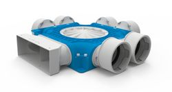 Verdeelbox ventilatie, Vent-Axia Uniflexplus+, Ø220mm, kunststof, 6x90mm