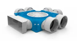 Verdeelbox ventilatie, Vent-Axia Uniflexplus+, Ø220mm, kunststof, 6x90mm