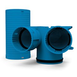 Ventielcollector, Vent-Axia Uniflexplus+ 90, 2 x Ø90mm rond