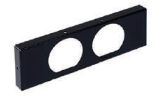 rosace pour conduit de fumées / d’amenée d’air Ventiline carré noir 200x80mm