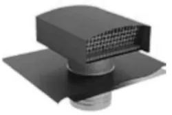 traversée de toiture pour conduit d’air circulaire Ventiline plastique Ø150mm H200mm noir