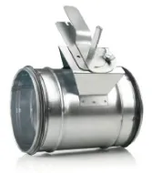 Vanne de régulation pour conduit d’air circulaire, Ventiline, 125mm, acier galvanisé sendzimir